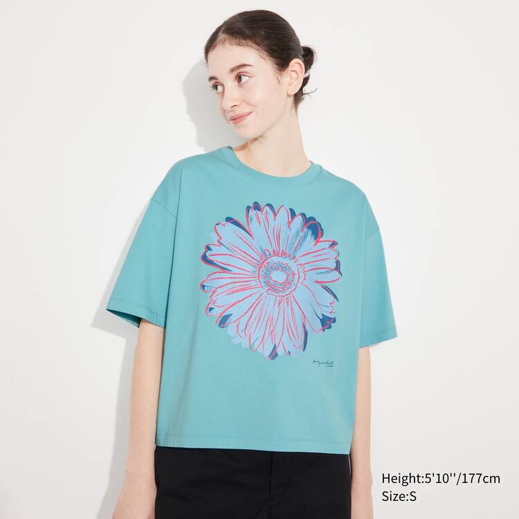 Uniqlo Andy Warhol Flowers Podkategória Ut Grafika Tricko Damske Zelene | IRDZWT-812