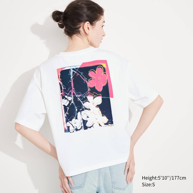 Uniqlo Andy Warhol Flowers Podkategória Ut Grafika Tricko Damske Biele | KNSYUI-354