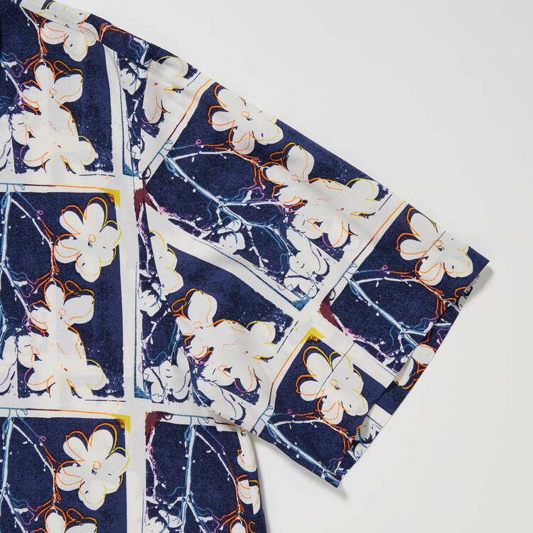 Uniqlo Andy Warhol Flowers Podkategória Ut Printed Open Collar Kratke Sleeved Kosele Damske Biele | QKMXCE-179