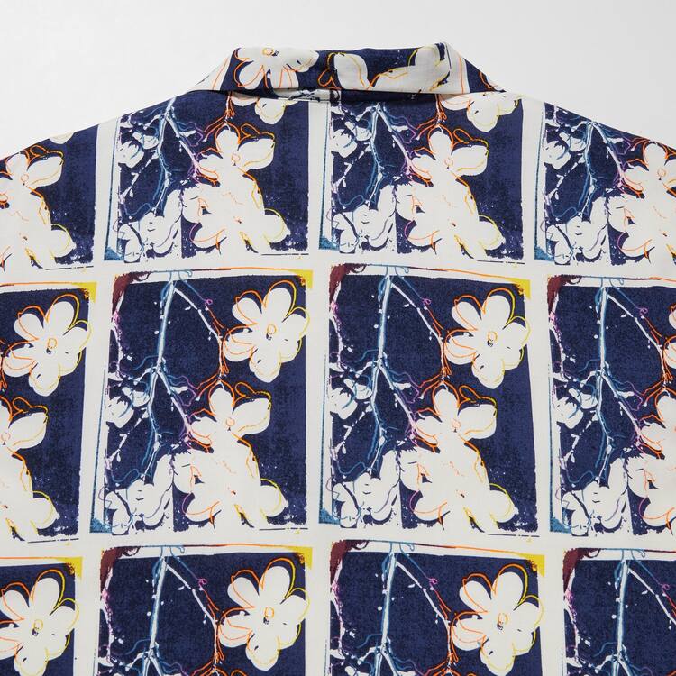 Uniqlo Andy Warhol Flowers Podkategória Ut Printed Open Collar Kratke Sleeved Kosele Damske Biele | QKMXCE-179