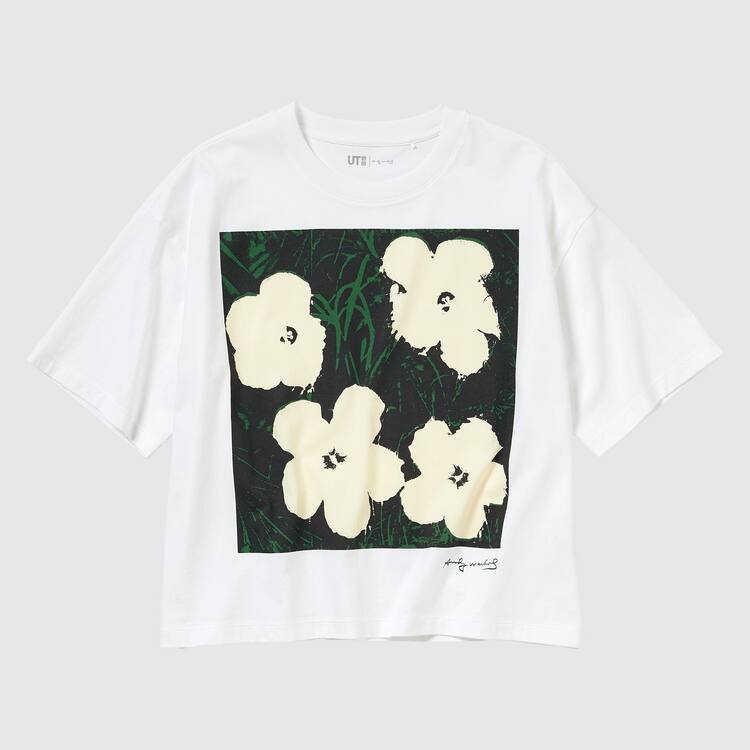 Uniqlo Andy Warhol Flowers Podkategória Ut Grafika Tricko Damske Biele | SIGJNR-734