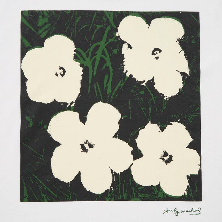Uniqlo Andy Warhol Flowers Podkategória Ut Grafika Tricko Damske Biele | SIGJNR-734
