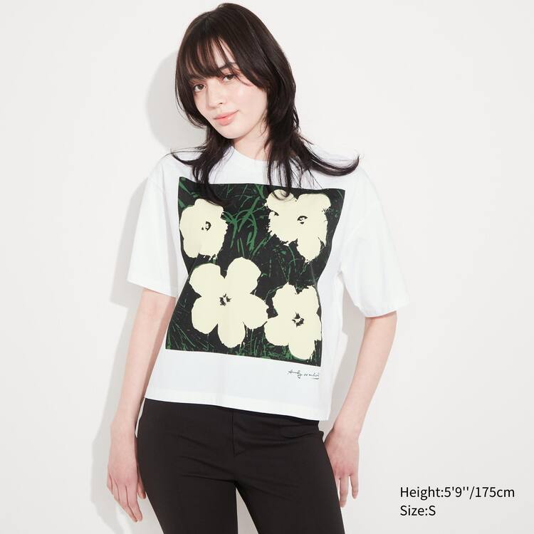 Uniqlo Andy Warhol Flowers Podkategória Ut Grafika Tricko Damske Biele | SIGJNR-734