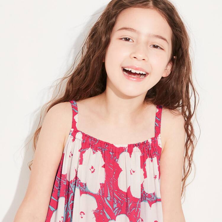 Uniqlo Andy Warhol Flowers Podkategória Ut Camisole Saty Detske Ruzove | UHEQXZ-653