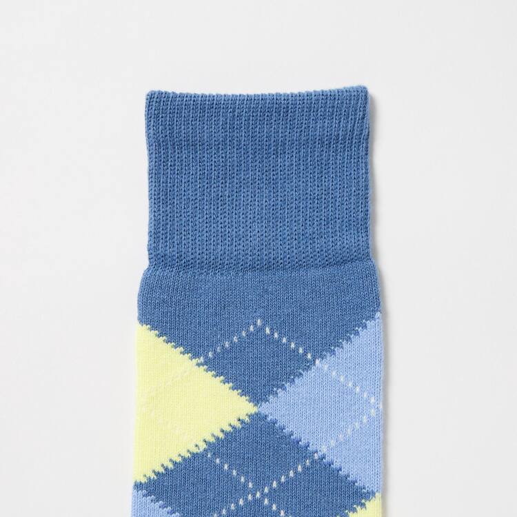 Uniqlo Argyle Patterned Ponozky Panske Modre | ECYHMX-920