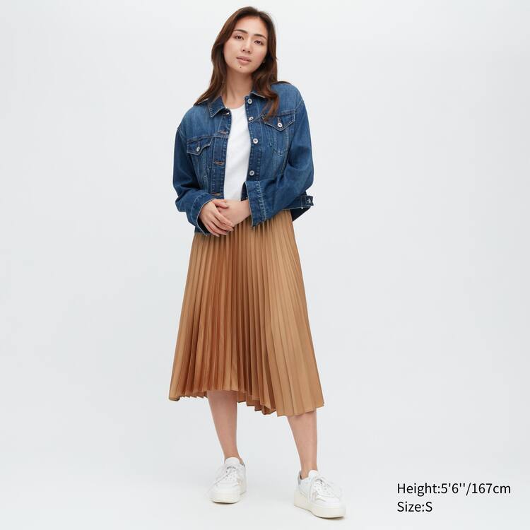 Uniqlo Asymmetry Plisované Sukne Damske Oranžové | SMCEFI-057