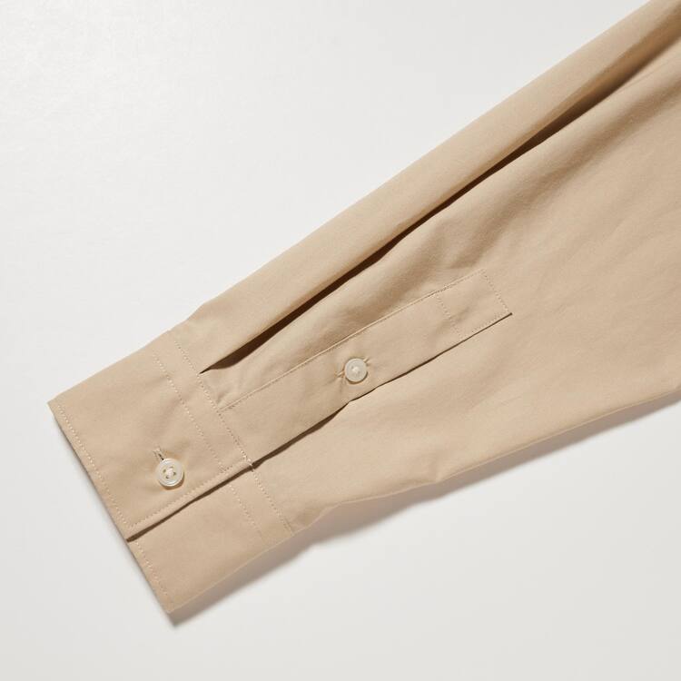 Uniqlo Bavlnene A-line Long Sleeved Saty Damske Béžové | XKDJHO-296
