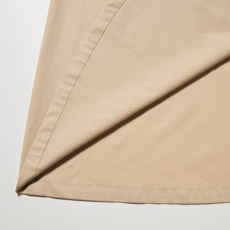 Uniqlo Bavlnene A-line Long Sleeved Saty Damske Béžové | XKDJHO-296