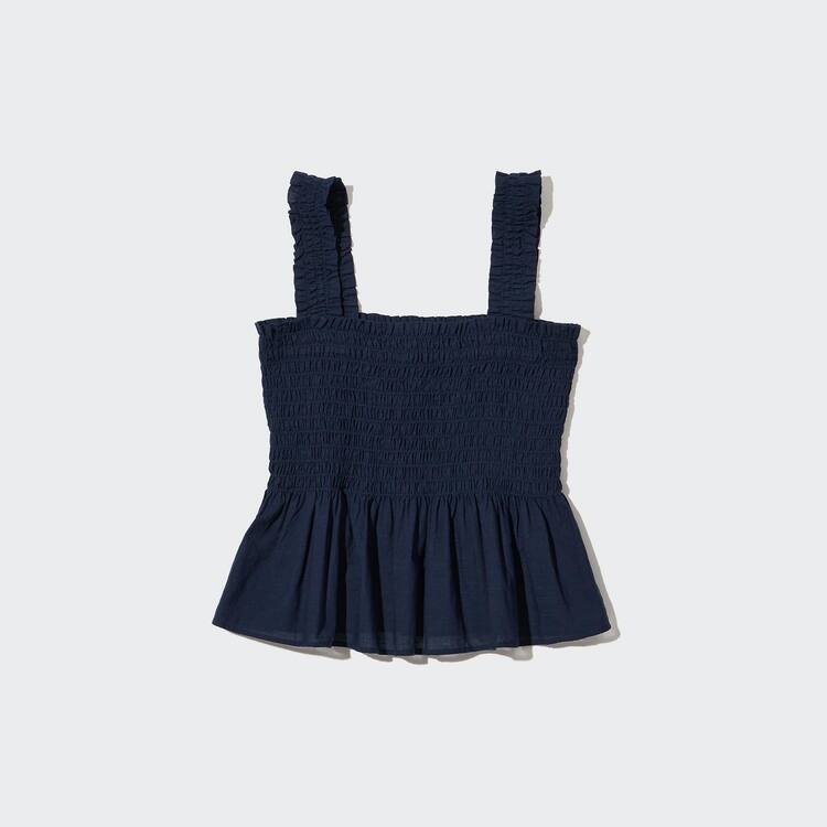 Uniqlo Bavlnene Bez Rukavov Blúzky Damske Námornícka Modrá | WQRVNY-748
