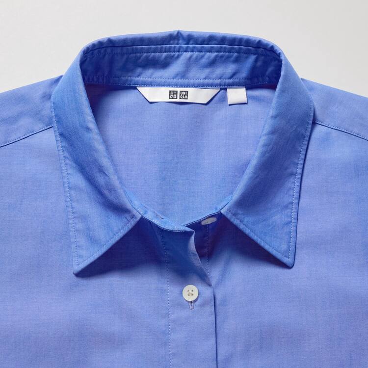 Uniqlo Bavlnene Chambray Long Sleeved Kosele Damske Modre | RPUOCL-623