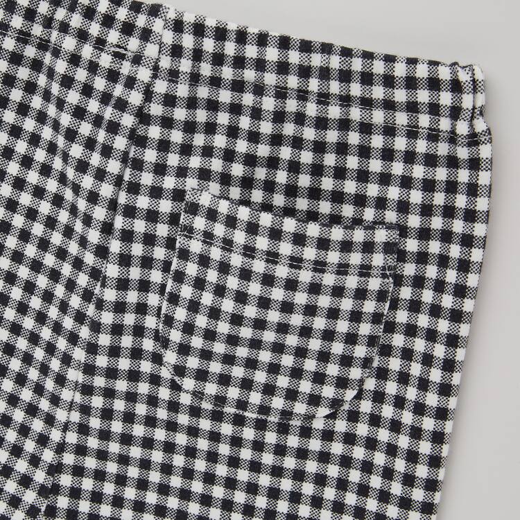 Uniqlo Bavlnene Checked (2021 Season) Leginy Pre Babatka Čierne | BRVITO-297