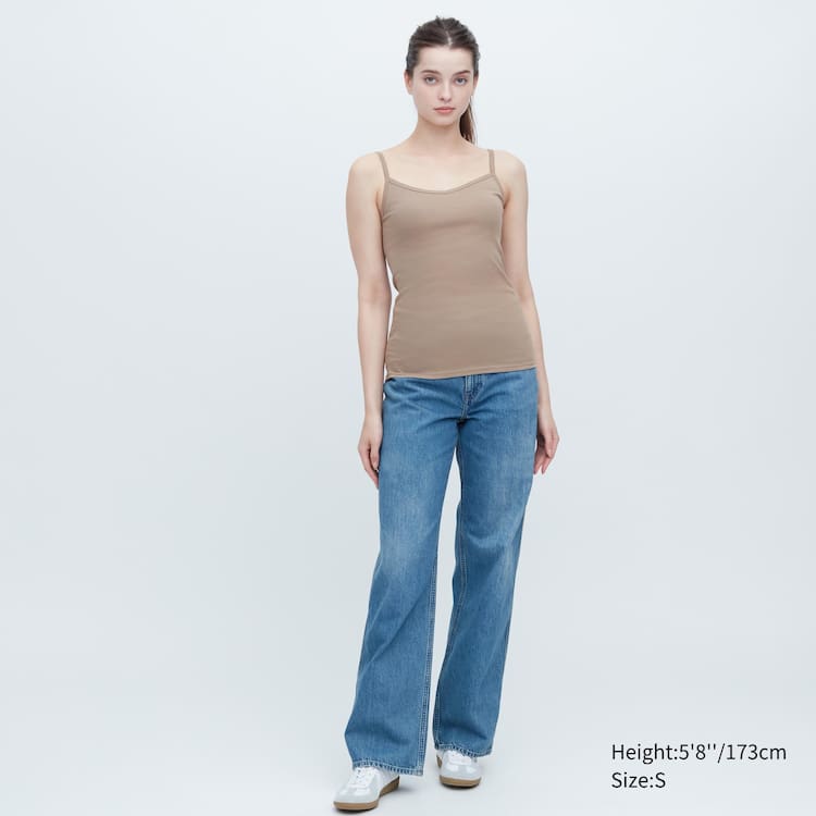 Uniqlo Bavlnene Cipkovane Camisole Loungewear Damske Hnedožltý | TFOUDR-756