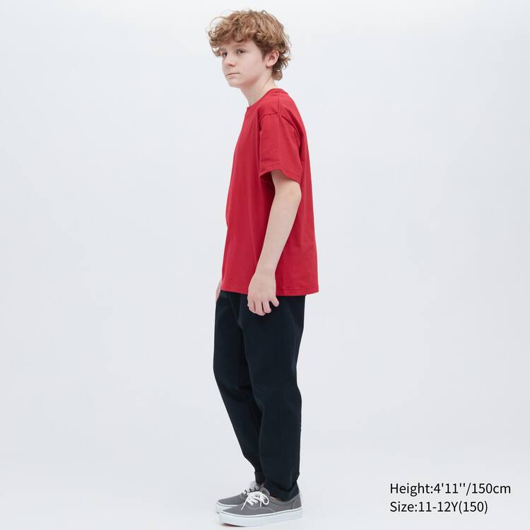 Uniqlo Bavlnene Colour Crew Neck Kratke Sleeved Tricko Detske Červené | DUYLNZ-736