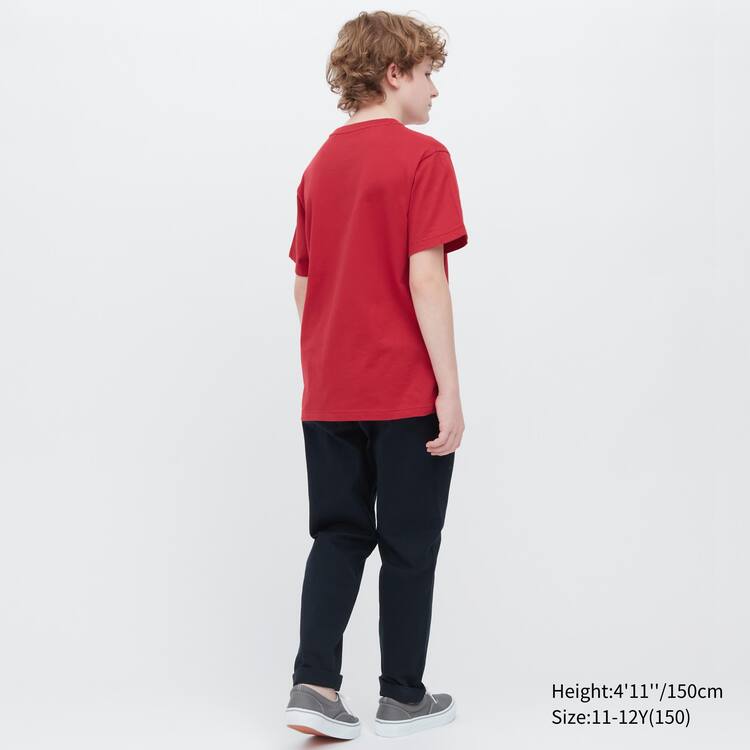 Uniqlo Bavlnene Colour Crew Neck Kratke Sleeved Tricko Detske Červené | DUYLNZ-736