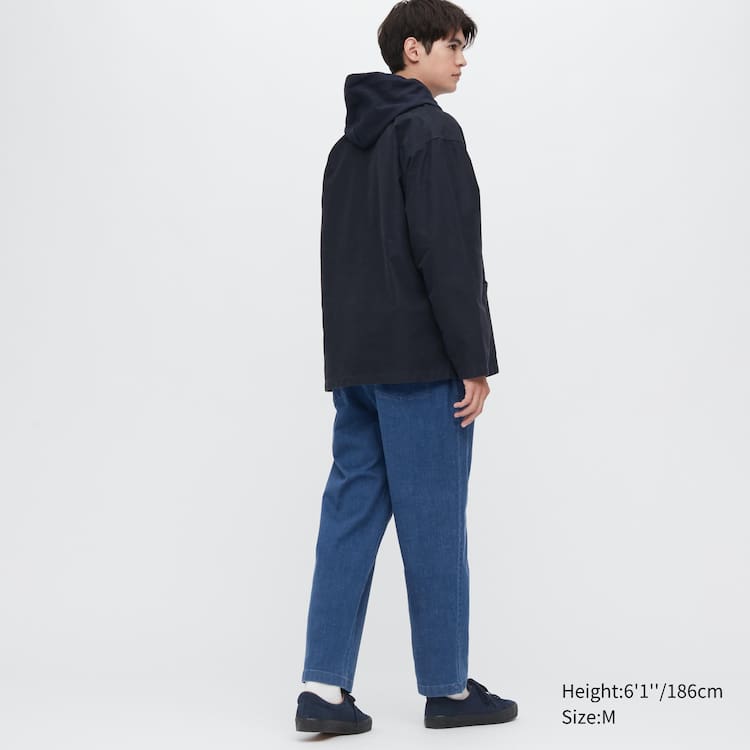 Uniqlo Bavlnene Denim Relaxed Fit Ankle Length Loungewear Panske Modre | ISBWJG-965