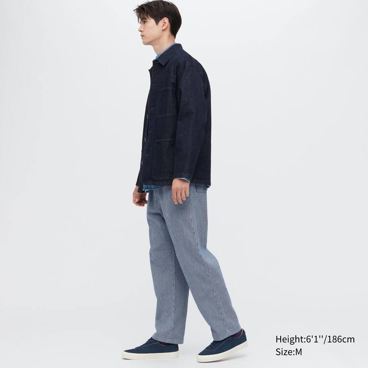 Uniqlo Bavlnene Hickory Pruhované Relaxed Fit Ankle Length Loungewear Panske Modre | KNUSYP-374