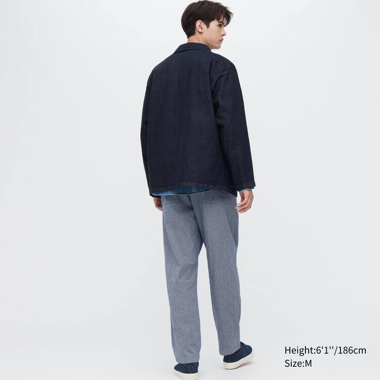 Uniqlo Bavlnene Hickory Pruhované Relaxed Fit Ankle Length Loungewear Panske Modre | KNUSYP-374