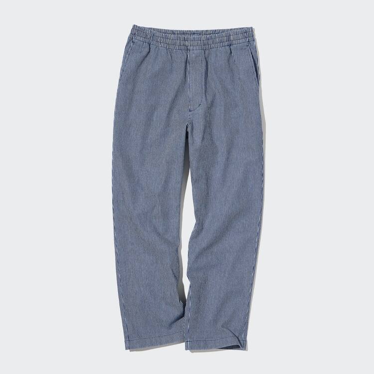 Uniqlo Bavlnene Hickory Pruhované Relaxed Fit Ankle Length Loungewear Panske Modre | KNUSYP-374