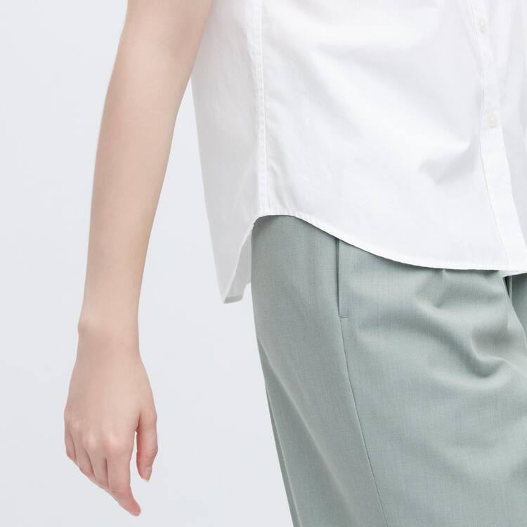 Uniqlo Bavlnene Kratke Sleeved Kosele Damske Biele | MRBYAW-652