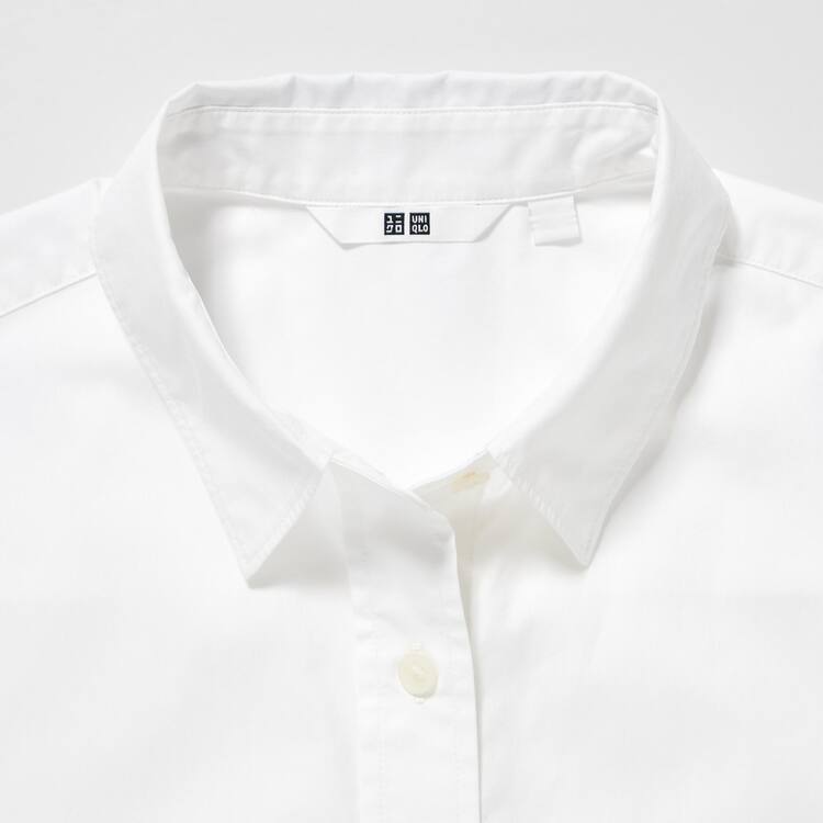 Uniqlo Bavlnene Kratke Sleeved Kosele Damske Biele | MRBYAW-652
