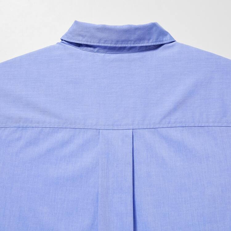 Uniqlo Bavlnene Kratke Sleeved Kosele Damske Modre | RLWKAU-412