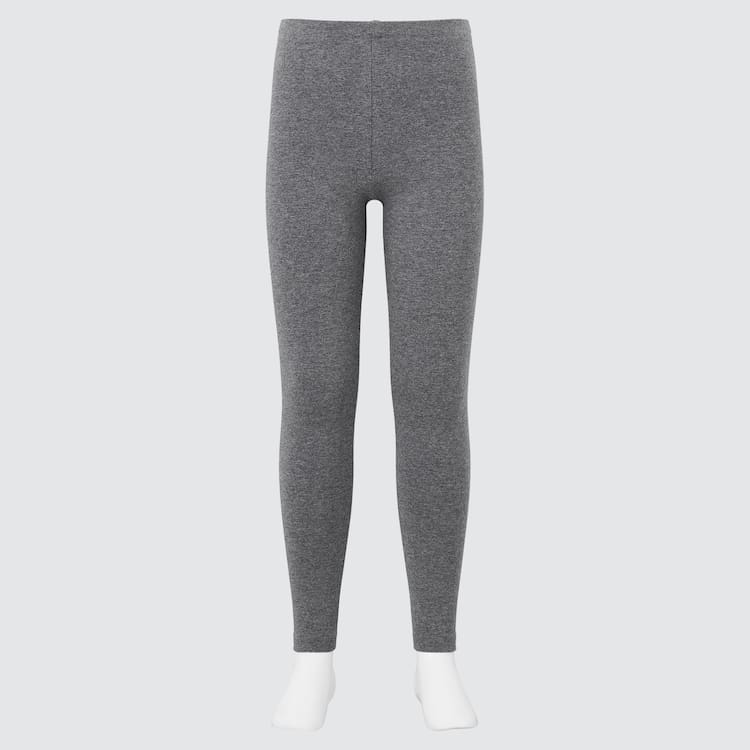 Uniqlo Bavlnene Leginy Detske Tmavo Siva | NPUHRV-706