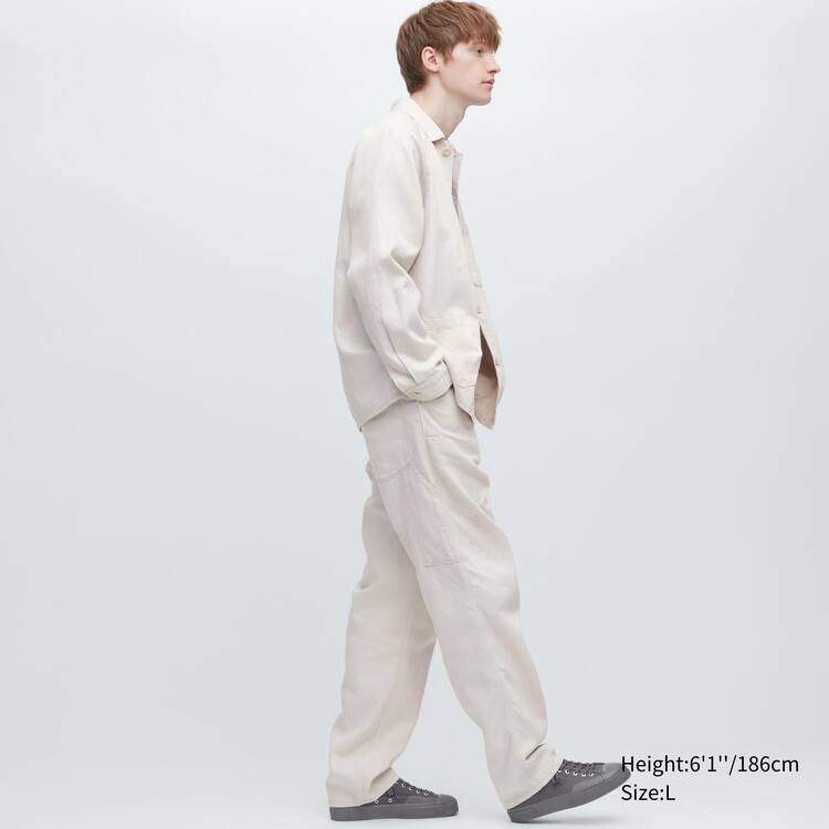 Uniqlo Bavlnene Linen Blend Pracovná Obleky Panske Biele | ULGOQE-962
