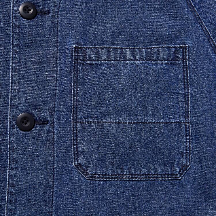 Uniqlo Bavlnene Linen Blend Utility Bundy Panske Modre | PWBZTU-970
