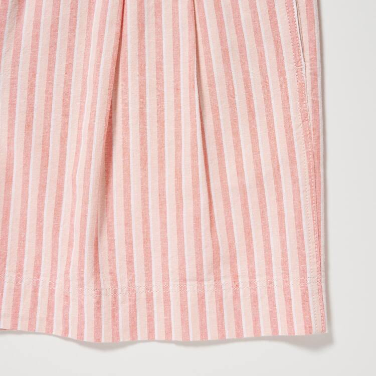 Uniqlo Bavlnene Linen Pruhované Sortky Damske Svetlo Oranžové | JGHKWT-529