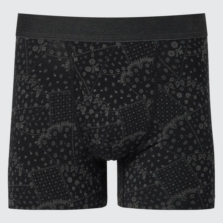 Uniqlo Bavlnene Patchwork Boxer Spodne Pradlo Panske Čierne | JAIFKD-134