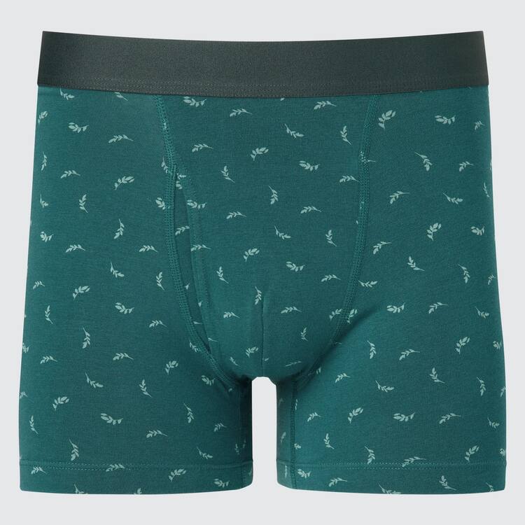 Uniqlo Bavlnene Printed Boxer Spodne Pradlo Panske Zelene | UIKDWP-728
