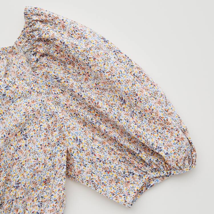 Uniqlo Bavlnene Printed Cropped Kratke Sleeved Blúzky Damske Biele | GQRMUX-640