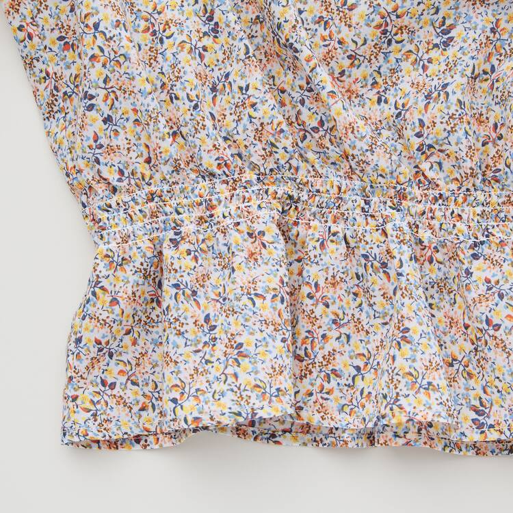 Uniqlo Bavlnene Printed Cropped Kratke Sleeved Blúzky Damske Biele | GQRMUX-640