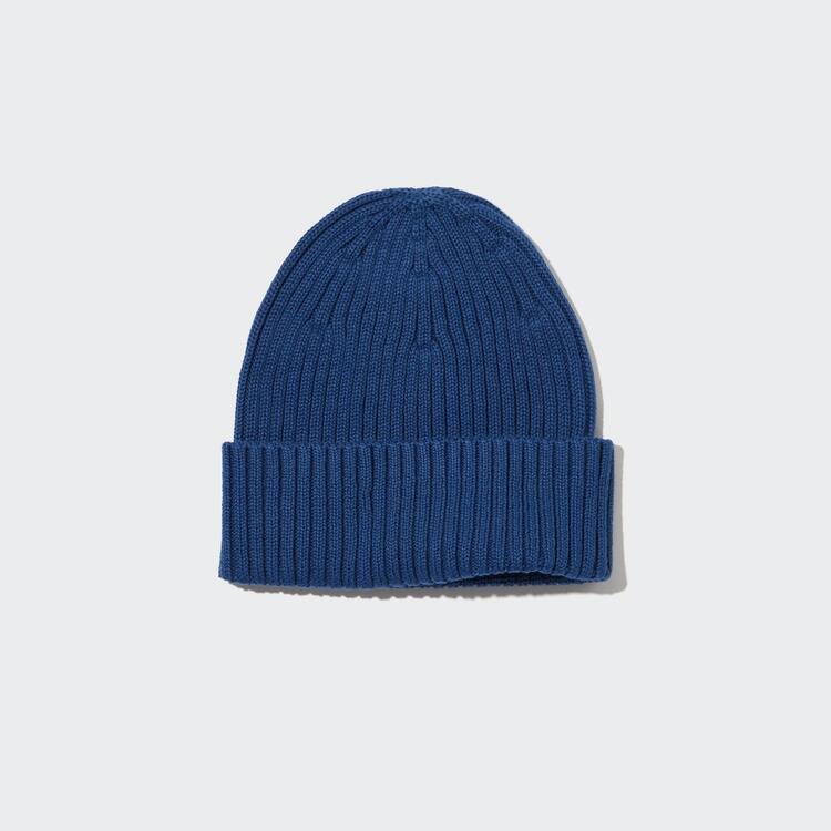 Uniqlo Bavlnene Rebrovaný Klobuky Panske Modre | QBDNYW-305