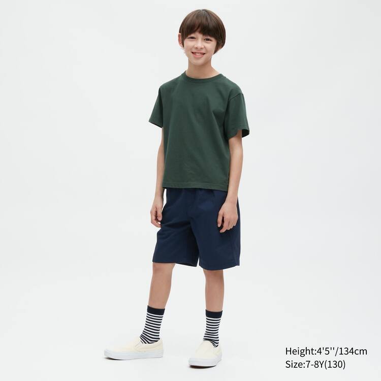 Uniqlo Bavlnene Twill Easy Sortky Detske Námornícka Modrá | MSTHKN-684