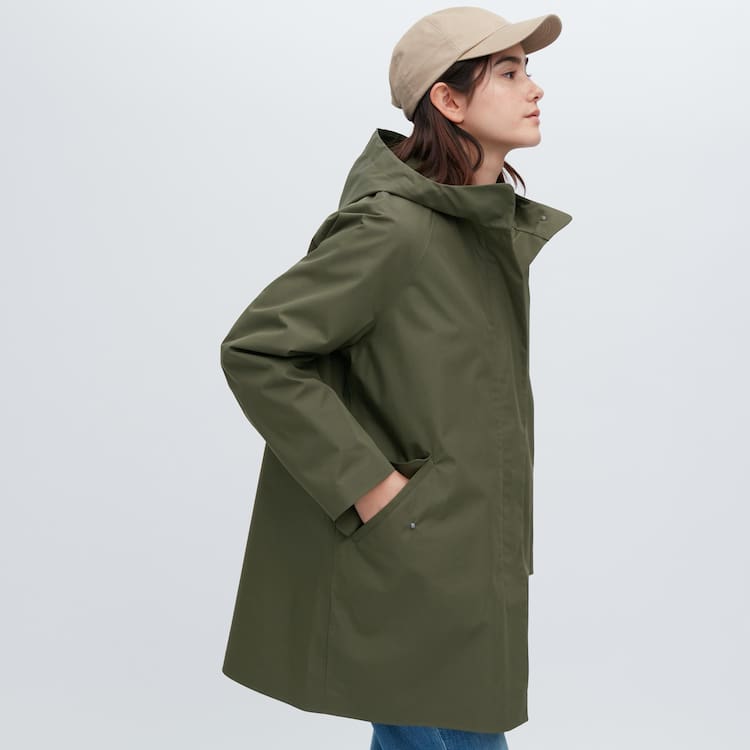 Uniqlo Blocktech Half Kabáty Damske Olivovo Zelená | QIGETM-876