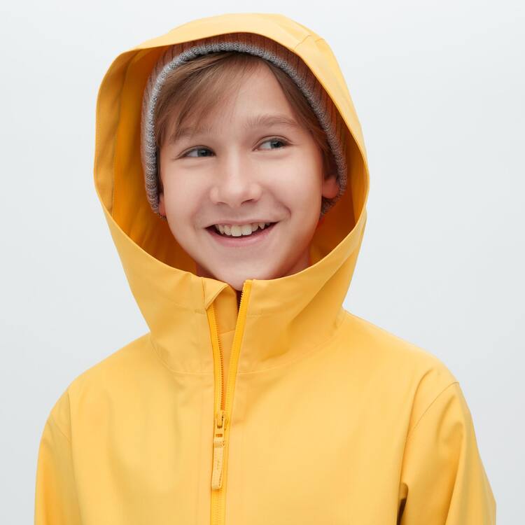 Uniqlo Blocktech S Kapucňou Parka Detske Žlté | XTSPRN-625