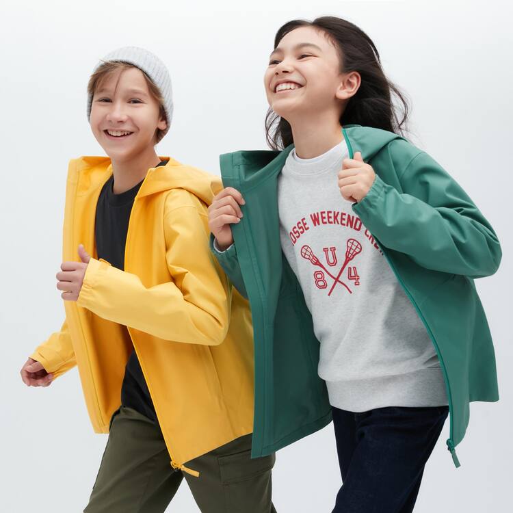 Uniqlo Blocktech S Kapucňou Parka Detske Žlté | XTSPRN-625
