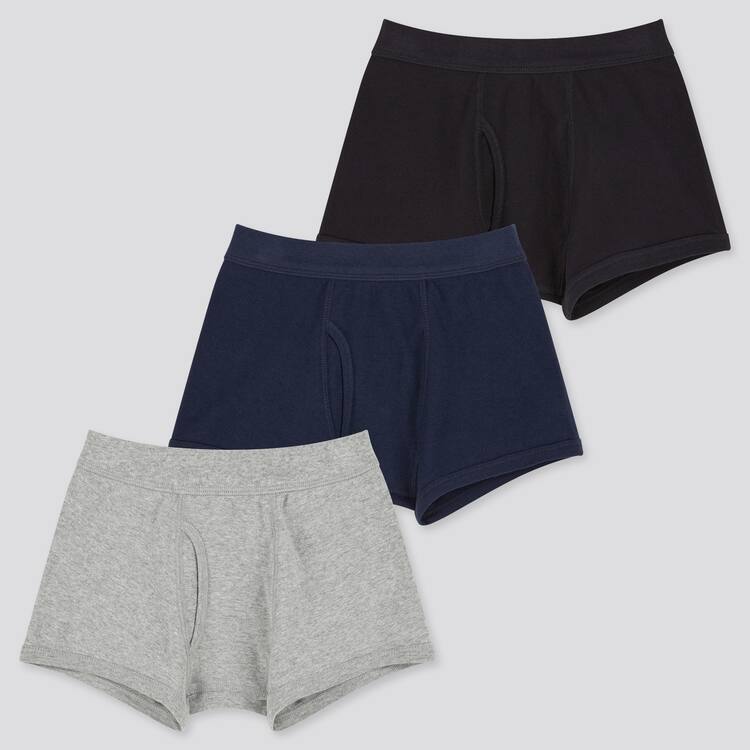 Uniqlo Boxer (Three Pack) Spodne Pradlo Detske Siva Modre Čierne | CEAKDX-983
