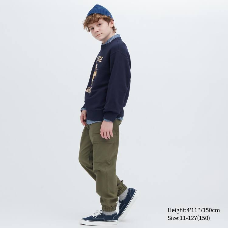 Uniqlo Cargo Jogger Jogger Nohavice Detske Olivovo Zelená | DTIMZR-258