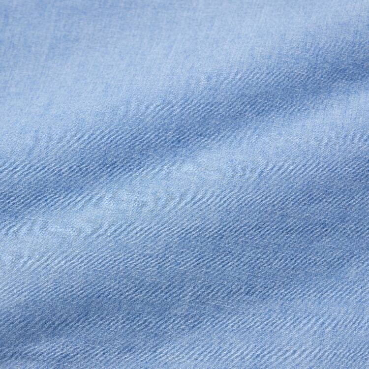 Uniqlo Chambray Gathered Kratke Sleeved Saty Detske Modre | TKWBON-973