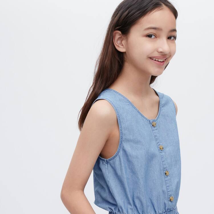 Uniqlo Chambray Kombinéza Detske Modre | SNYXQZ-382