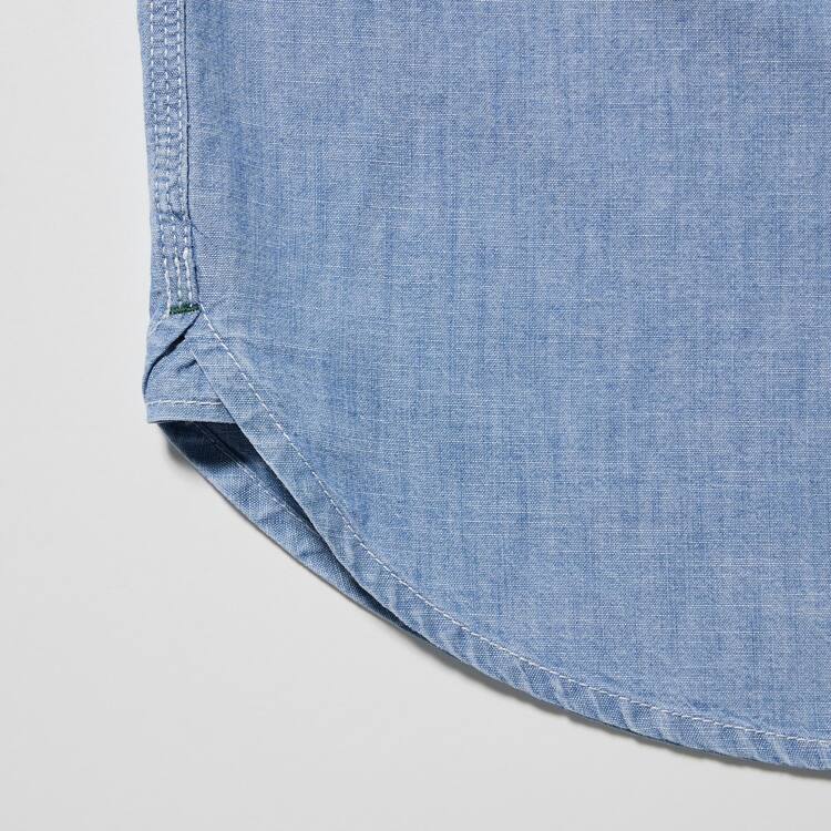 Uniqlo Chambray Regular Fit Pracovná (Regular Collar) Kosele Panske Modre | WOKJTD-734