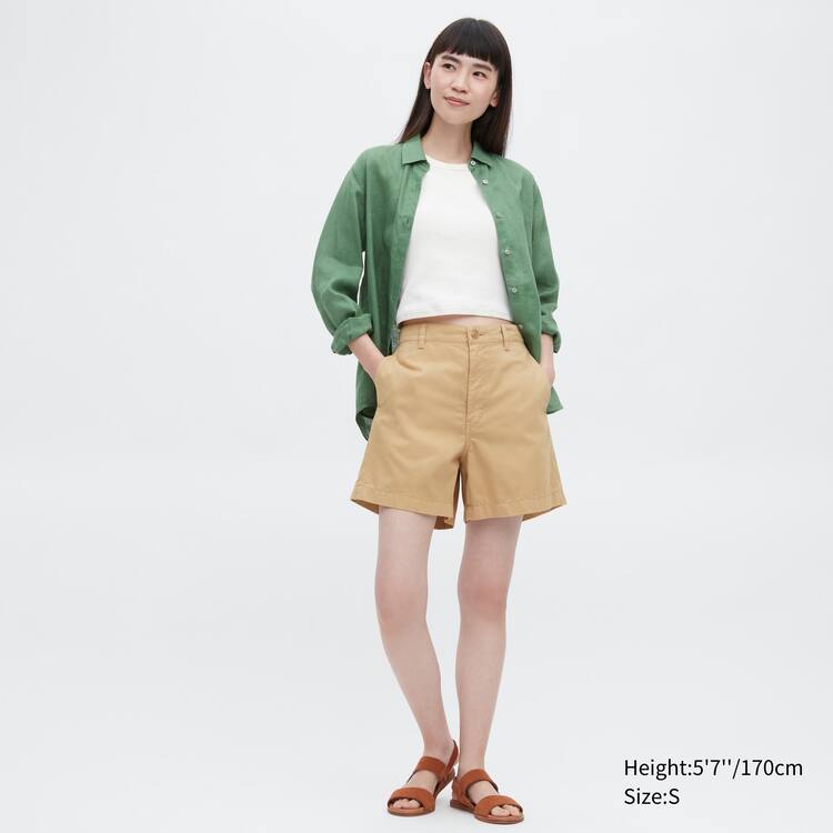 Uniqlo Chino Sortky Damske Béžové | UVEJPG-382