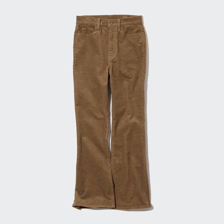 Uniqlo Corduroy Slim Flared Nohavice Damske Hnede | TOLAVS-623