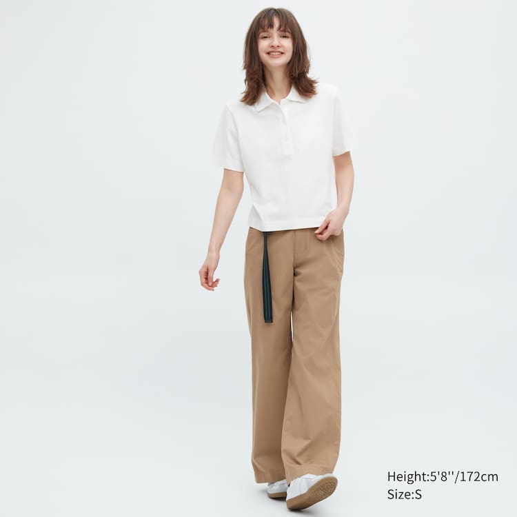 Uniqlo Cropped Relaxed Fit Kratke Sleeved Kosele Damske Biele | TYZWMV-319