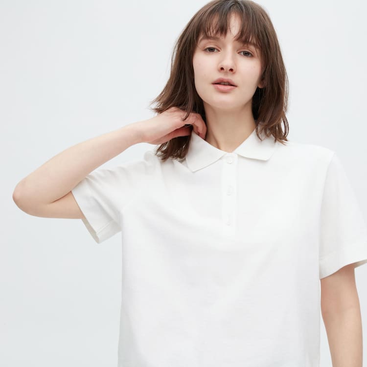 Uniqlo Cropped Relaxed Fit Kratke Sleeved Kosele Damske Biele | TYZWMV-319