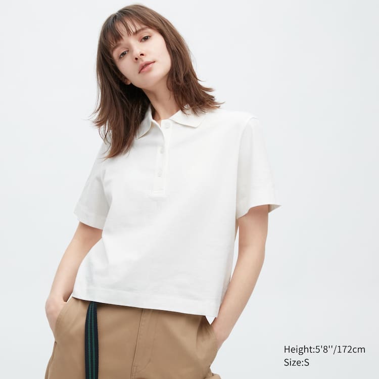 Uniqlo Cropped Relaxed Fit Kratke Sleeved Kosele Damske Biele | TYZWMV-319