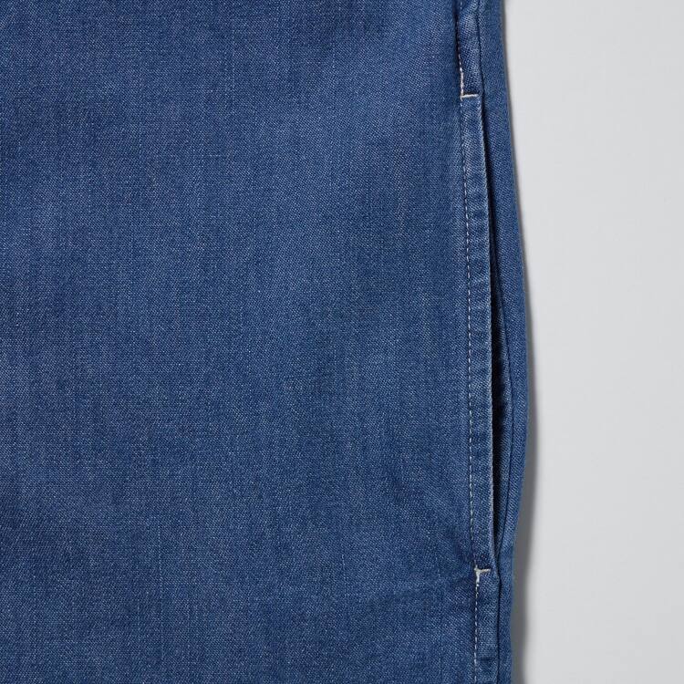 Uniqlo Denim Long Sleeved Saty Damske Modre | VZERXS-374