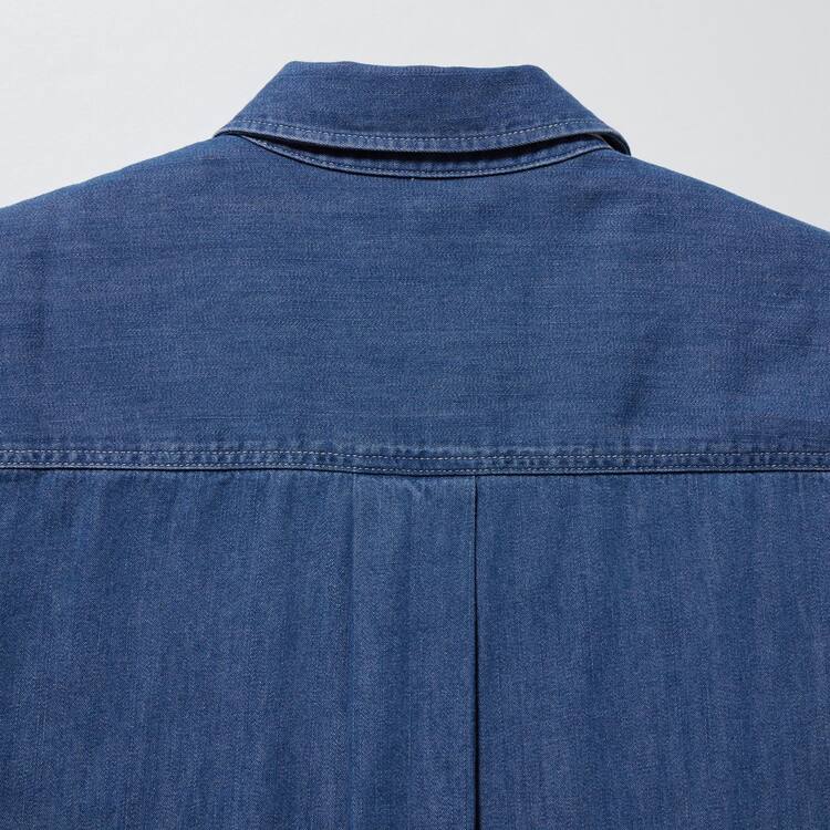 Uniqlo Denim Long Sleeved Saty Damske Modre | VZERXS-374